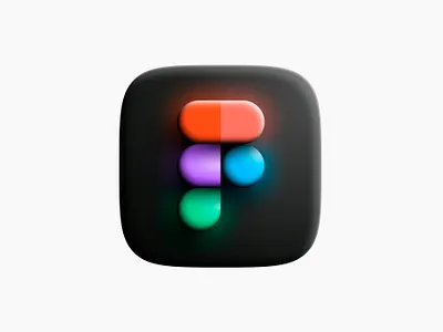 3D Figma Icon graphic design logo