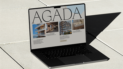 AGADA graphic design landing page ui ux