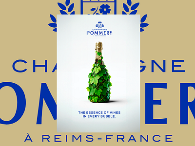 PUBLICITY - CHAMPAGNE POMMERY - 2024 branding campaign champagne cork design grapes graphic design house icon identity illustration logo marks pommery publicity symbol ui vines