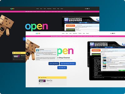 Open Shop Channel - Website Showcase design desktop homebrew nintendo wii open shop channel oscwii showcase ui ux website wii