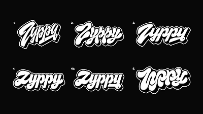 ZYPPY Wordmark Sketches branding design graphic design lettering logo logomark logotype visual identity wordmark