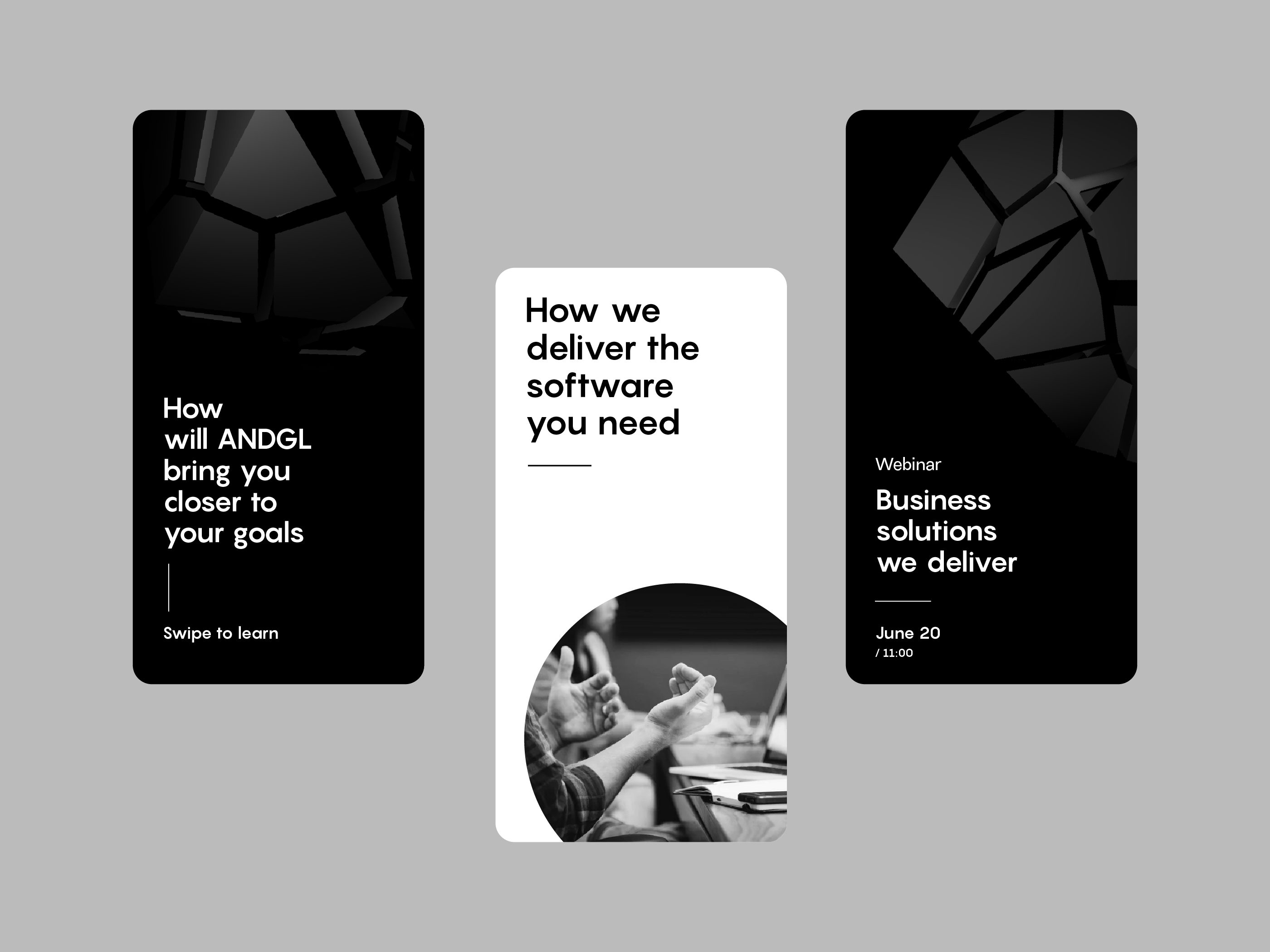 ANDGL Instagram design assets 3d animation brand design branding cgi cinema 4d graphic design graphics motion visual identity