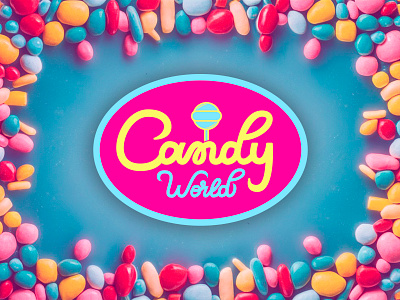 Candy World adobe illustrator calligraphy calligraphy logo graphic design hand lettering lettering