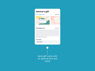 Mobility UI Card to Customize and Send Gift Cards design figma mobile app mobility modern design ui ui card ui design ui kit uiux ux ux design virtual card