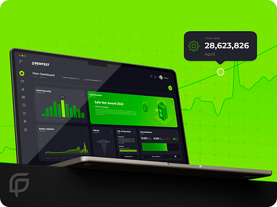 Pentest Leaf Dashboard app cybersecurity dark dashboard design data security design green pentesting product design theme ui user experience user interface ux visualization web aplication