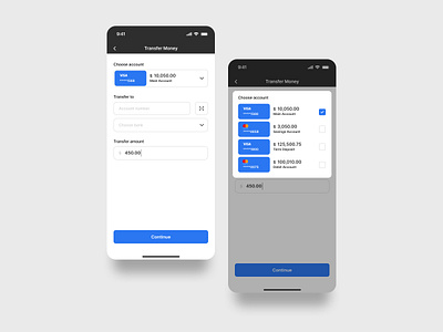 Account dropdown list ui accountdropdown components dailyuichallenge design fintech listui mobile ui ux