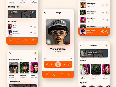 Music App UI design music app ui ui desin ux