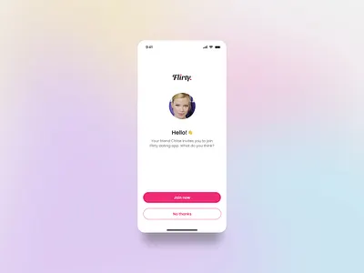 screen for an app invitation ui design components dailyuichallenge datingapp design invitationscreen mobile ui ux