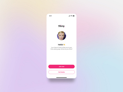 screen for an app invitation ui design components dailyuichallenge datingapp design invitationscreen mobile ui ux