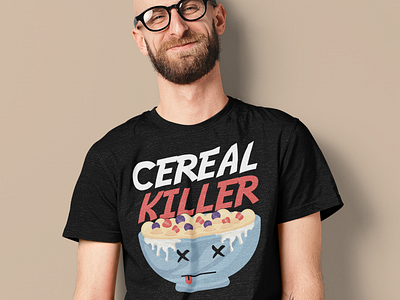 FUNNYCEREAL KILLER T-SHIRT DESIGN. active shirt amazon merch amazon t shirt branding bulk t shirt design cereal killer clothing creative merch custom t shirt design fashion shirt funny t shirt graphic design illustration merch design merch my amazon print on demand shirt t shirt designer tshirt