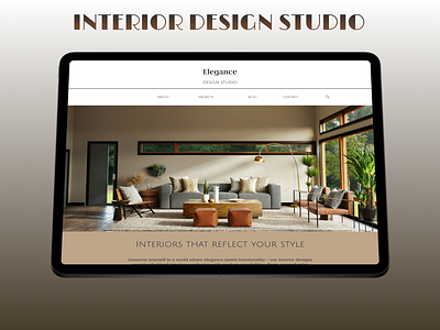 Interior design studio design figma minimal omnichannel responsive ui website work