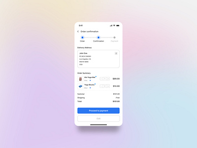 Order summary screen ui design components dailyuichallenge design mobile ordersummaryscreen ui ux