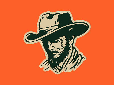 Broken Trails branding character cowboy design illustration minimal old west sad cowboy southwest vector