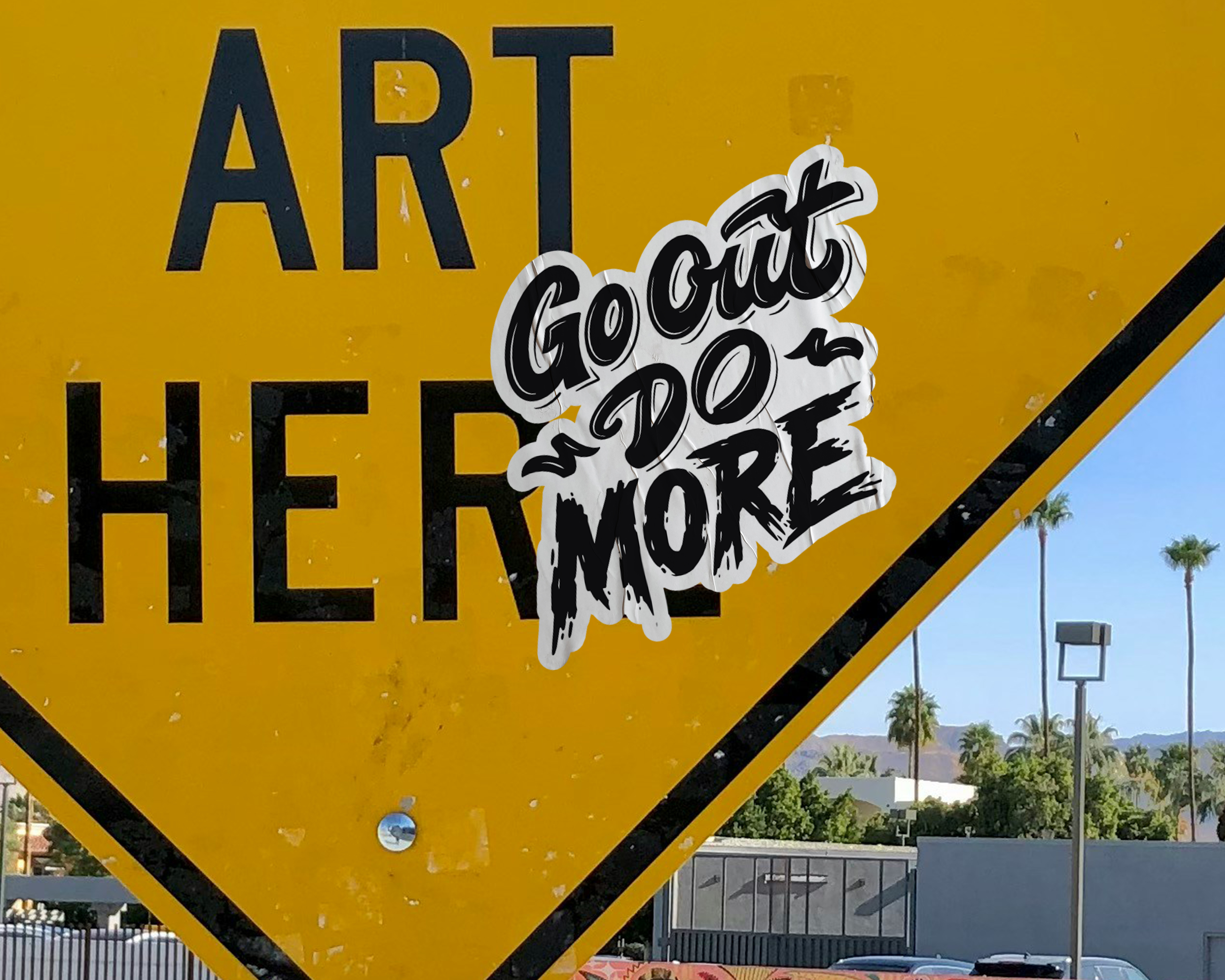 Custom Lettering "Go Out Do More" appareldesign branding customlettering design graphic design handdrawn handlettering handmadetype lettering logo logotype sticker tshirt typedesign typography vintagedesign