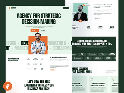 Newport - Agency Website on Framer agency website agency website template digital agency framer template portfolio saas saas agency website design