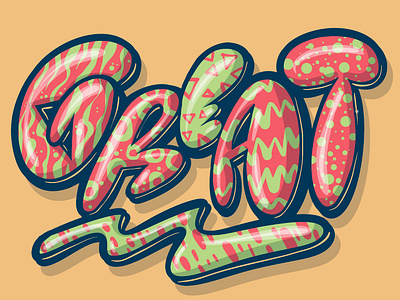 GREAT branding cool design good graffiti graphic design great illustration ipad lettering logo love merch pattern procreate sticker streetwear typography vector vibes