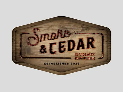 Smoke & Cedar branding / unused design adobe brand brand identity branding casino hospitality industry illustration illustrator indesign logo logo design luxurious luxury photoshop restaurant rustic steakhouse type typography wordmark