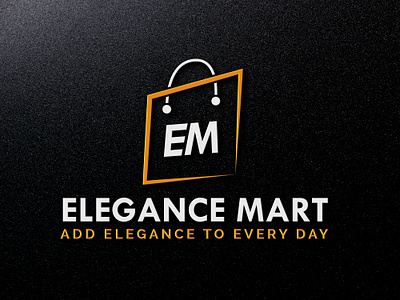 Elegance Mart 2d 3d logo 3d mockup branding business logo design graphic design illustration logo logo designer logo desing logo mark mall logo mart logo minimalism orange logo ui