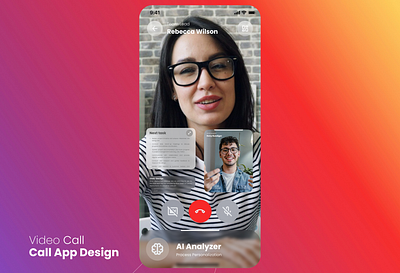 Daily UI Challenge - 012 - Video Call App Design ai branding design figma illustration product design ui uiux ux