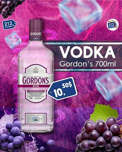 Gordons vodka alcohol branding design gordons graphic design instagram vodka