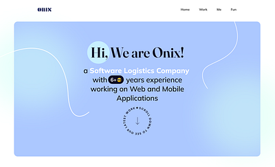 ONIX agency design landing page studio ui ux web design web page