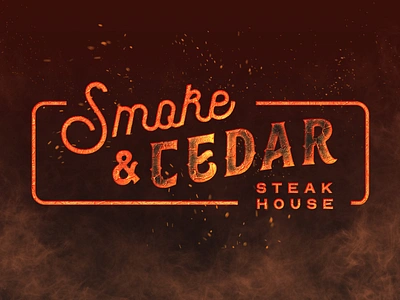 Smoke & Cedar branding / unused design adobe photoshop brand brand design brand identity branding casino hospitality industry illustration illustrator indesign logo logo design luxurious luxury restaurant rustic steakhouse type typography wordmark