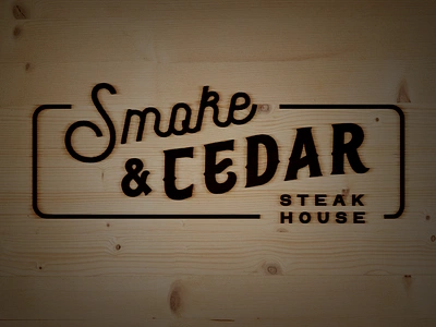 Smoke & Cedar branding / unused design adobe photoshop brand brand design brand identity branding casino hospitality industry illustration illustrator indesign logo logo design luxurious luxury restaurant rustic steakhouse type typography wordmark