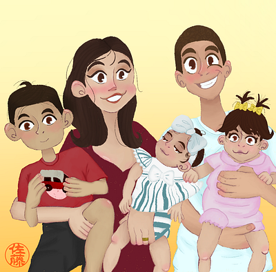 Happy Family animation branding cartoon colors desenho design family graphic design illustration logo ui ux vector