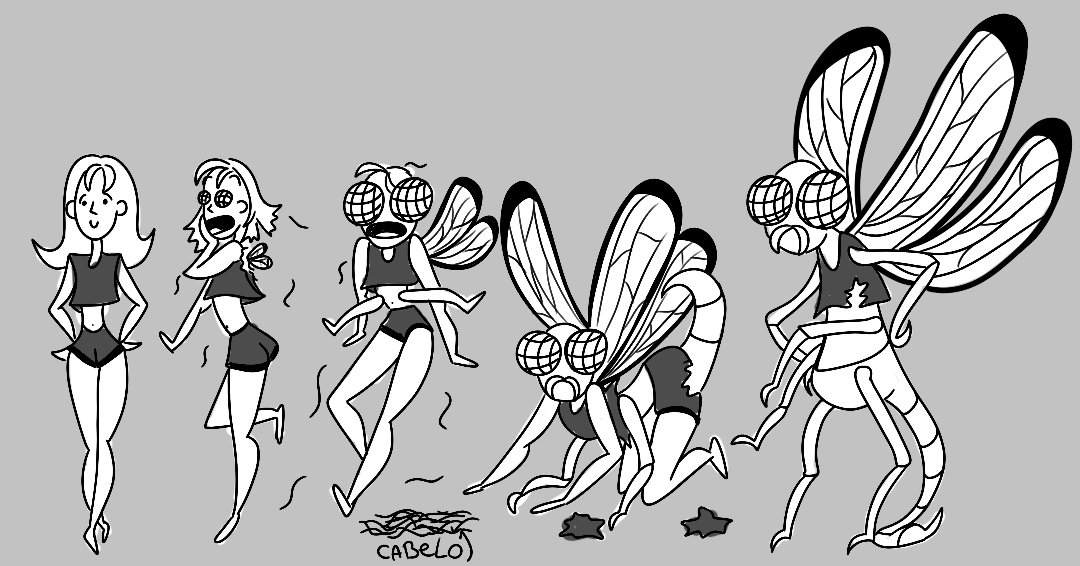 Monster transformation (dragon-fly + girl) animation branding character desenho design dragon fly girl graphic design illustration libelula logo model sheets motion graphics personagens transformation ui ux vector