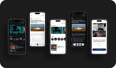 News Mobile App Concept - Light and Dark Version app dark dark and light investigation light mobile mobile app news news app reporting app ui ux