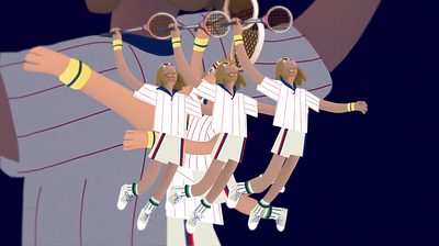 An animated short about Bjorn Borg for FILA 2d 3d animation concept motion design