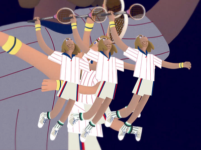 An animated short about Bjorn Borg for FILA 2d 3d animation concept motion design