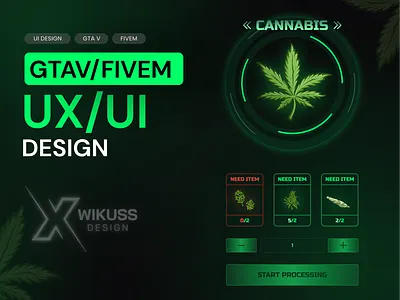 Fivem/GTA V Weed processing fivem fivem crafting fivem weed fivem weed processing game ui gta gta rp gta v gta v crafting roleplay rp weed processing