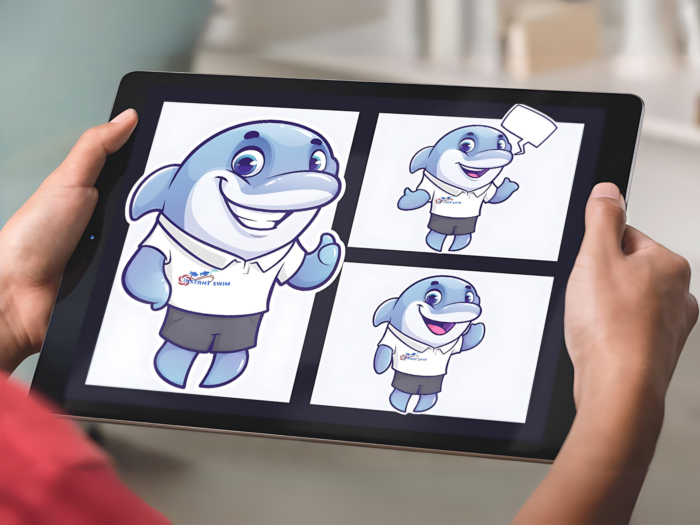 Example of Custom Cartoon Character Multiple Poses