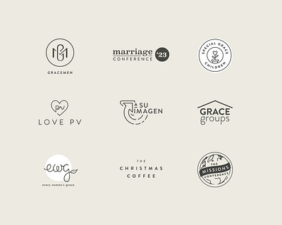 Logo Collection | Church Logo Designs branding christian design church brand church graphics conference disabilities family graphic design holiday logo logo design men ministry missionary outreach typography vector illustrations women