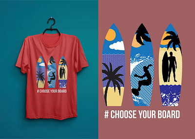 Surfing T-Shirt Design design graphic design illustration t shirt t shirt design ts vector