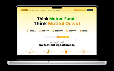 Motilal Oswal Website Landing Page - Smart Animate in Figma adobe photoshop adobe xd branding design figma landing page motilal oswal smart animation ui ui ux web page web site design website