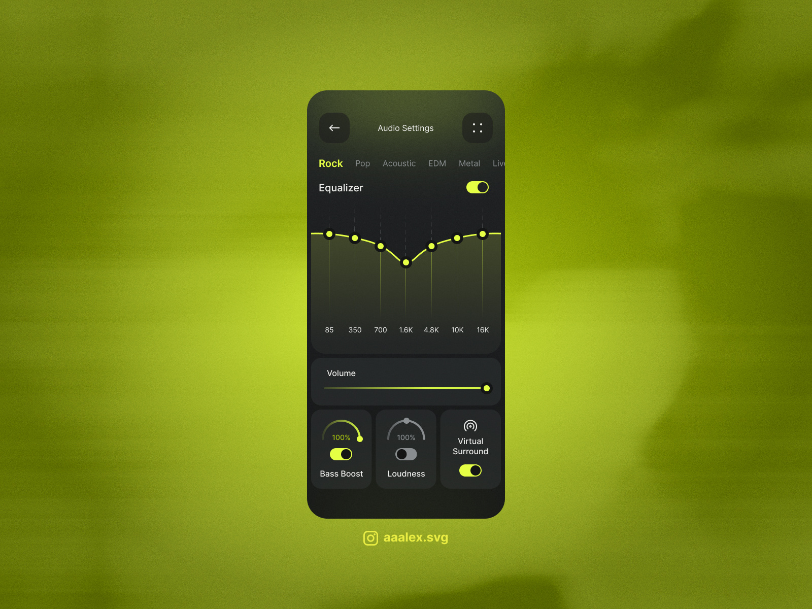 90-Day UI Design Challenge: Day 75 app design design design challenge eq eq ui equaliser equalizer equalizer ui noise ui ui design ui designer ui inspiration ui trends uiux user interface design uxui