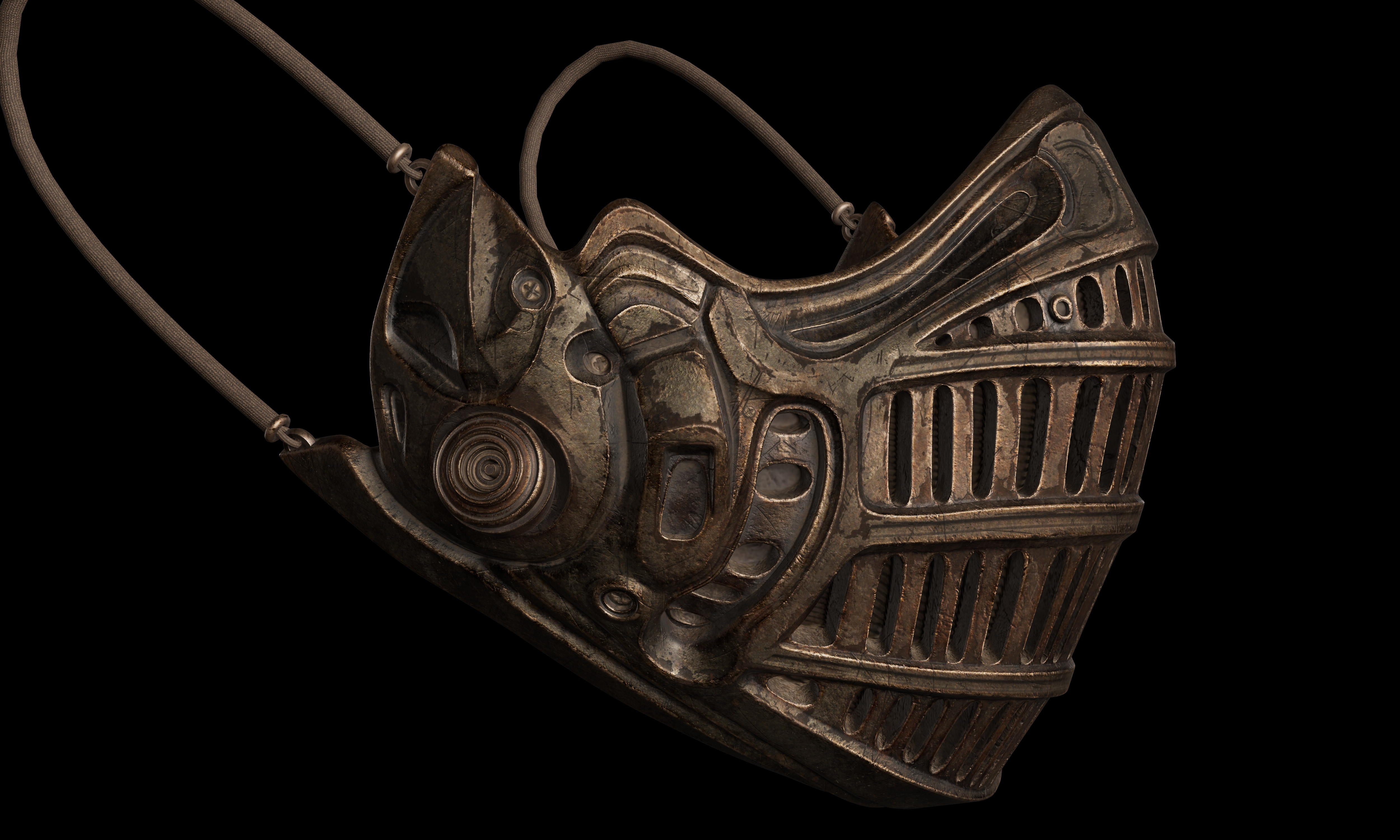Post Apocalyptic Mask 3d 3d modeling character design fantasy mask zbrush