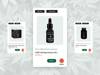 Sygme Lab: Spec-Driven product card ai images cannabis cosmetics design designer e commerce green interface natural product card product details shop spec driven product ui ux web webdesign wordpress