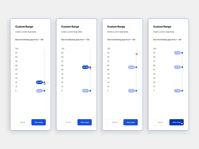 Custom Range Slider UI analyze custom range slider design market research platform range slider survey survey admin survey questions ui ux web app