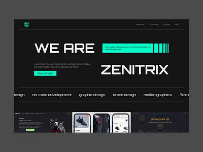 Design Agency Landing Page Concept agency website design design agency landing page ui ui design website design