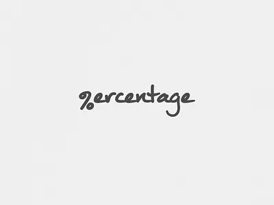 Percentage | Typographical Poster font graphics letters percent poster sans serif simple text typography word