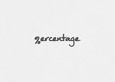 Percentage | Typographical Poster font graphics letters percent poster sans serif simple text typography word