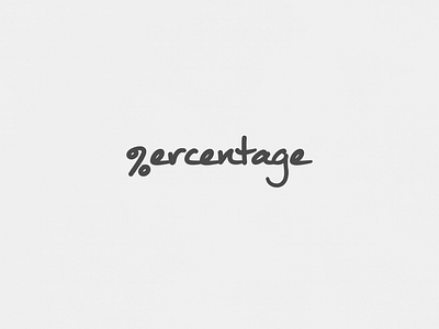 Percentage | Typographical Poster font graphics letters percent poster sans serif simple text typography word