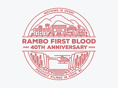 Rambo 40th Logo brand identity branding design graphic design icon iconagraphy illustration logo vector