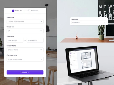 Decoroom: Virtual Interior Design App - Advanced Customization ai component customization dashboard design dropdown interior interior design modal motion pop up product design property saas saas app settings uiux virtual reality web app web design