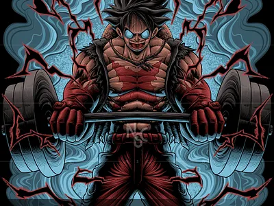 LUFFY SNAKE MAN GYM anime apparel bodybuilding character clothing fanart fitness fitness center gym illustration luffy luffy snake man manga merchendise monster one piece one piece fanart poster design tshirt design workout