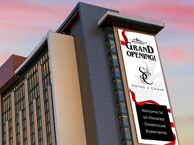 Smoke & Cedar branding / Hotel Tower advertisement