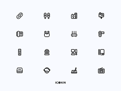 Electronic Device Icons Set app icons device electronic flat icons gadget icon icon pack iconin iconography illustration line icons stroke icons
